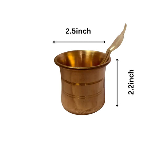 Pure Copper Panchapatra Uddharani Set for Pooja