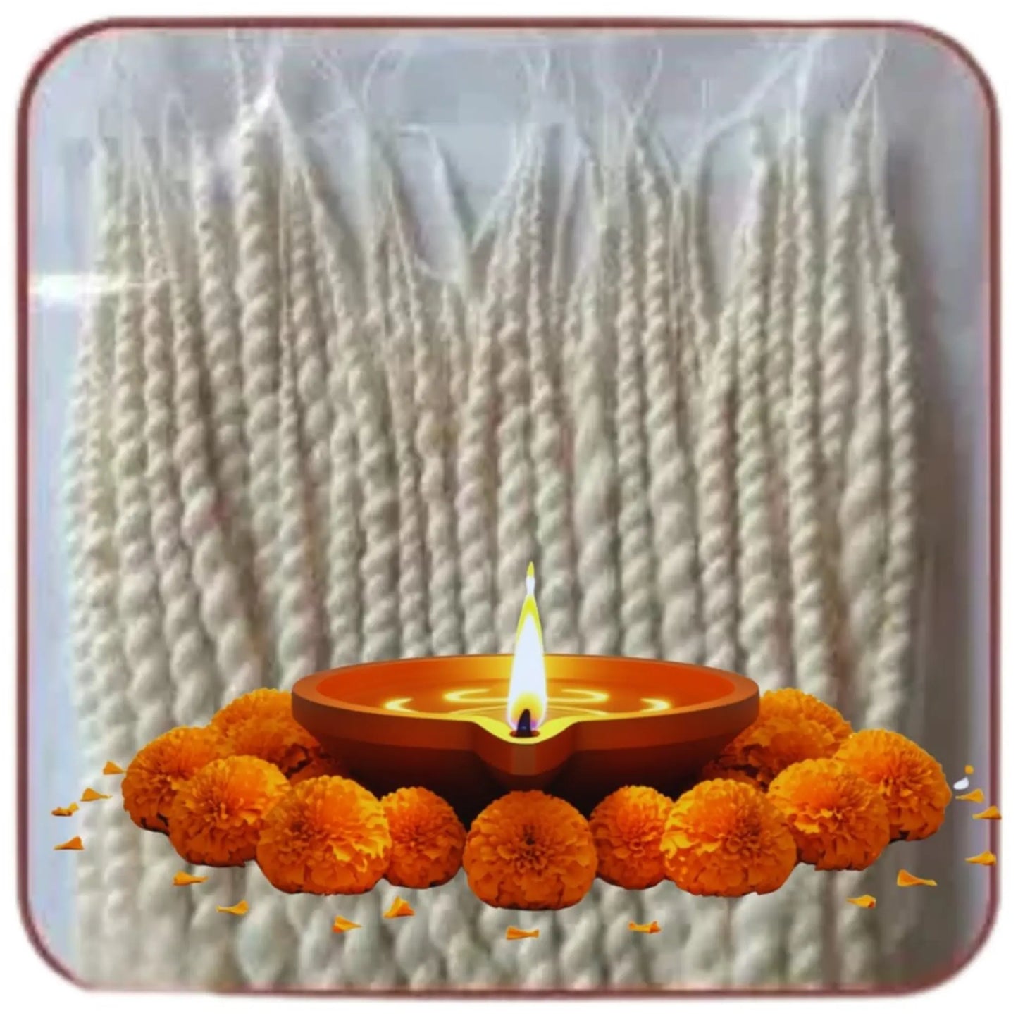 Akanda Batti (Continuous Cotton Pooja Wick) - Basaveshwarapoojabhandara.com