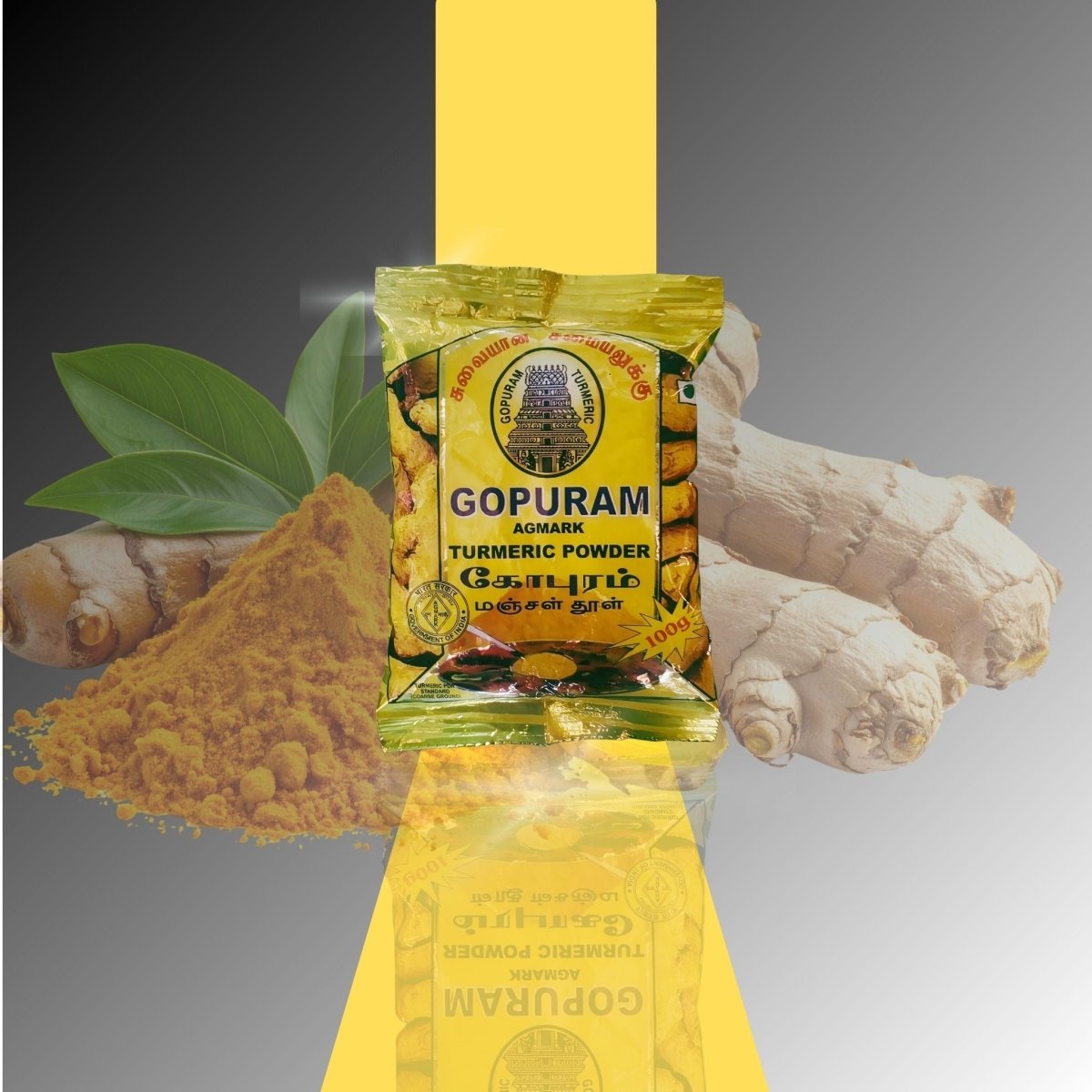 Gopuram Turmeric Powder(50Gm) - Basaveshwarapoojabhandara.com