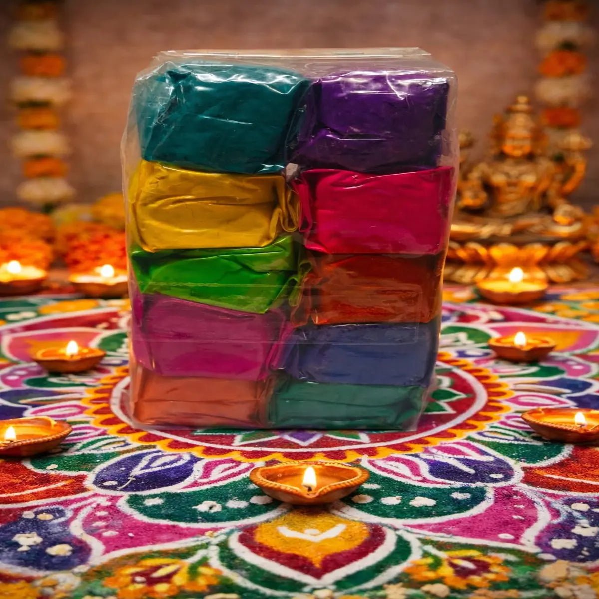 Multi - Colour Rangoli Set(500gm) - Basaveshwarapoojabhandara.com